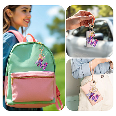 Resin Butterfly Pendant Keychains KEYC-TAC0034-03M-1