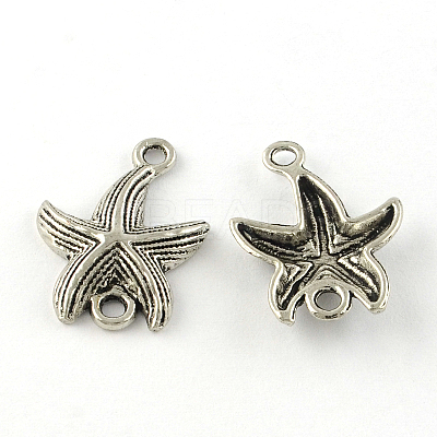 Tibetan Style Alloy Starfish Links connectors TIBEP-R345-02AS-NR-1