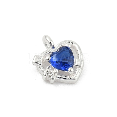 925 Sterling Silver Micro Pave Cubic Zirconia Pendants STER-Q002-02F-1