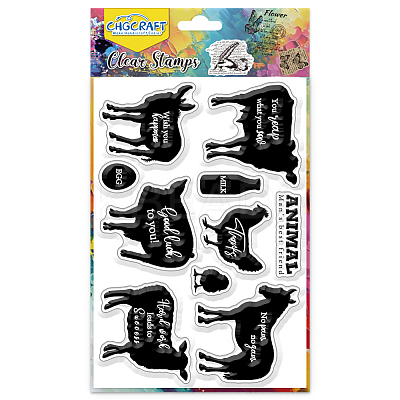PVC Plastic Clear Stamps DIY-WH0618-0219-1