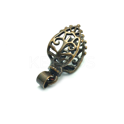 Brass Ice Pick and Pinch Bails KK-E737-15AB-1