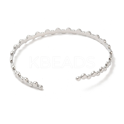 Non-Tarnish 304 Stainless Steel Flat Round Wrap Cuff Bangles for Women BJEW-L682-010P-1