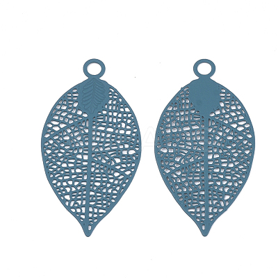 430 Stainless Steel Filigree Pendants STAS-S108-01A-1