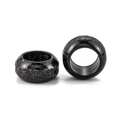 Frosted 201 Stainless Steel European Beads X-STAS-B020-13EB-1
