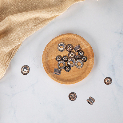 200Pcs 4 Style Tibetan Style Alloy Beads FIND-DC0002-74-1