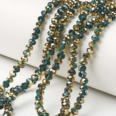 Electroplate Transparent Glass Beads Strands EGLA-A034-T3mm-O10-1