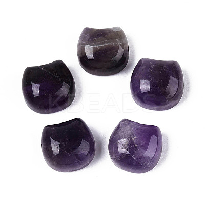 Natural Amethyst Cat Head Shape Beads G-T144-05A-1