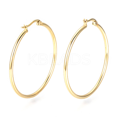 201 Stainless Steel Hoop Earrings LS-X-MAK-R018-40mm-G-1