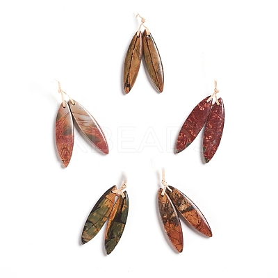Natural Picasso Jasper Pendants G-G827-01D-1