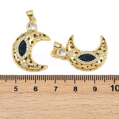 Brass Micro Pave Cubic Zirconia Pendants KK-S526-20G-B-1
