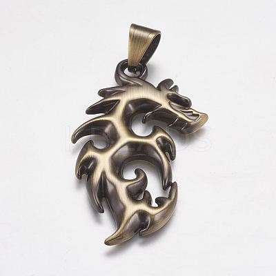 304 Stainless Steel Big Pendants STAS-P225-061AB-1