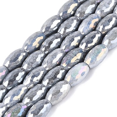 Anti-Tarnish Electroplate Glass Beads Strands EGLA-Q130-02A-01-1