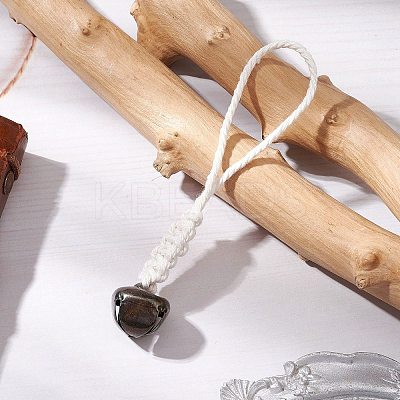 Iron Bell Pendant Decoration HJEW-JM02421-02-1