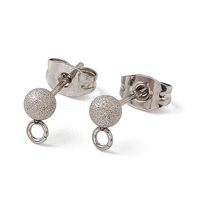 Non-Tarnish 304 Stainless Steel Stud Earring Findings STAS-E179-05B-P-1