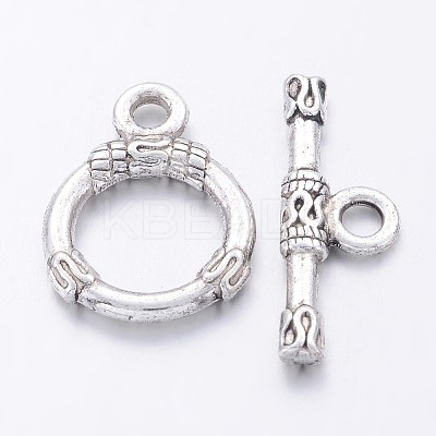 Tibetan Silver Toggle Clasps K0839042-1
