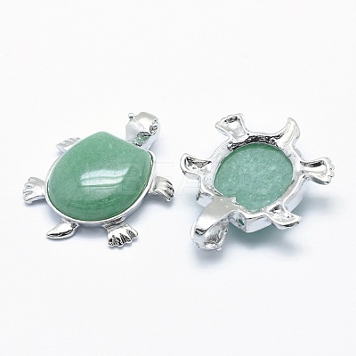 Natural Green Aventurine Pendant G-G759-B04-1
