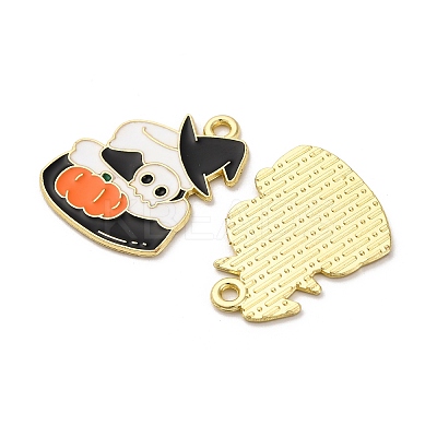 Halloween Alloy Enamel Pendants STAS-I354-01G-D-1