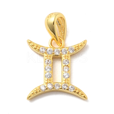 925 Sterling Silver Micro Pave Clear Cubic Zirconia Pendants LS-STER-Z012-06G-04-1