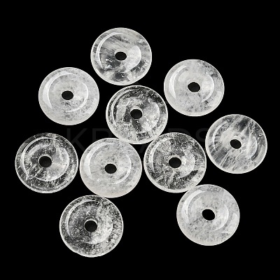Natural Quartz Crystal China Safety Buckle Pendants G-B052-09-1