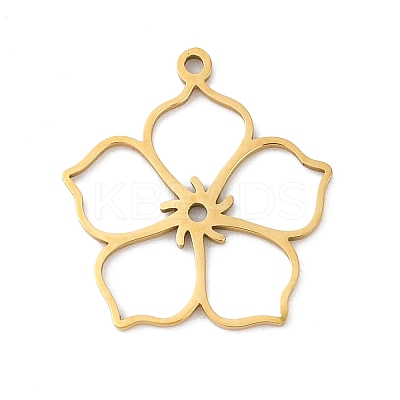 5Pcs 201 Stainless Steel Pendants STAS-K299-03D-G-1