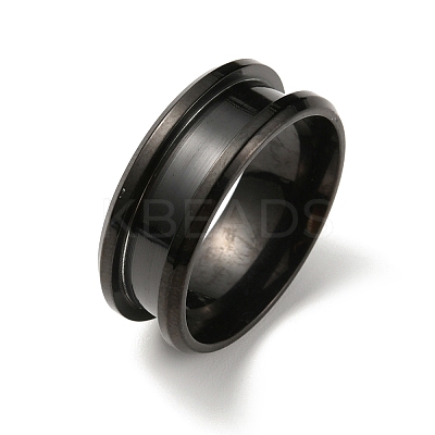 304 Stainless Steel Grooved Finger Ring Settings RJEW-WH0010-08B-EB-1
