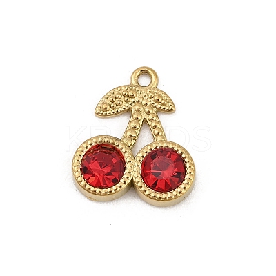 304 Stainless Steel Glass Charms STAS-D366-06A-G-1