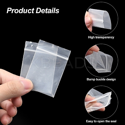 100Pcs Plastic Zip Top Bags OPP-YW0001-07A-1