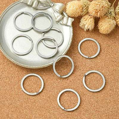 304 Stainless Steel Keychain Clasp Findings STAS-YW0001-80-1