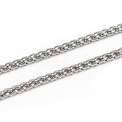Tarnish Resistant 304 Stainless Steel Wheat Chains CHS-L001-30-2.5mm-1