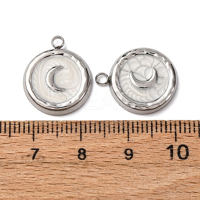 304 Stainless Steel Enamel Pendants STAS-P406-20P-1
