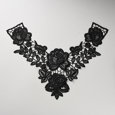 Embroidered Floral Lace Collar FIND-WH0148-304A-1