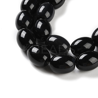 Natural Black Onyx Agate Beads Strands G-NH0019-C05-12-1