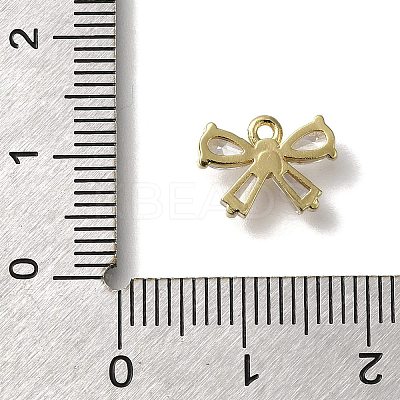 Rack Plating Brass Micro Pave Cubic Zirconia Charms KK-M014-02D-G-1