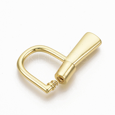 Brass Screw Carabiner Lock Charms KK-T046-001G-P-NF-1