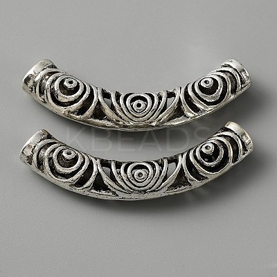 Tibetan Style Alloy Curved Tube Beads LS-FIND-TAC0014-37AS-1