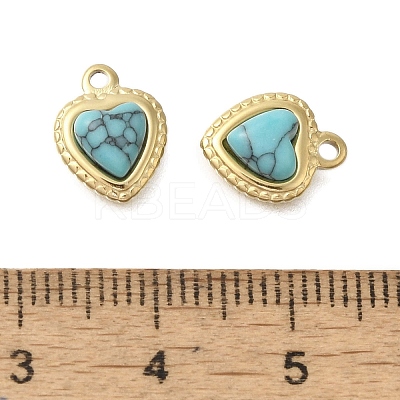 Synthetic Turquoise Charms STAS-U027-09G-05-1