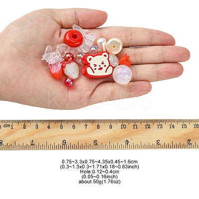 Opaque & Transparent Acrylic Beads MACR-YW0002-01F-1