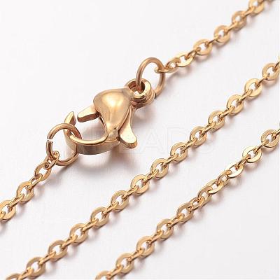 Ion Plating(IP) 304 Stainless Steel Necklace MAK-K004-17G-1