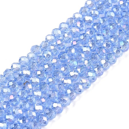 Electroplate Glass Beads Strands EGLA-A044-T1mm-B14-1