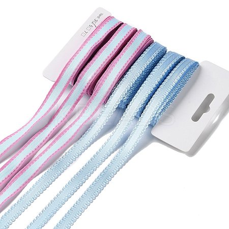 18 Yards 6 Styles Polyester Ribbon SRIB-Q022-C05-1