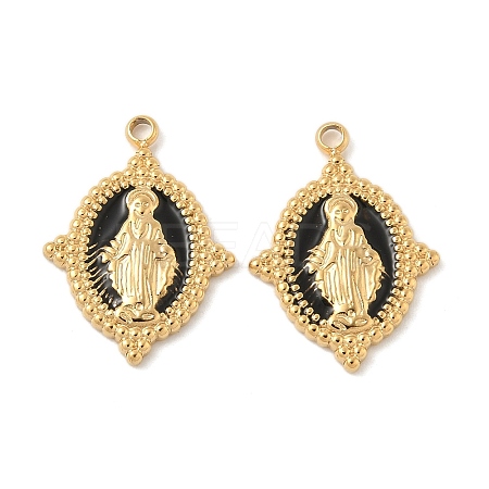 304 Stainless Steel Enamel Pendants STAS-U057-12G-02-1