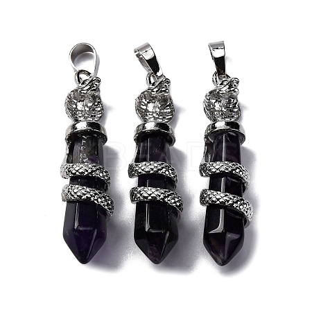 Natural Amethyst Pendants G-A241-01P-02-1