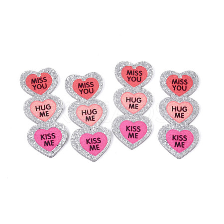 Valentine's Day Printed Opaque Acrylic Pendants FIND-D283-11K-1