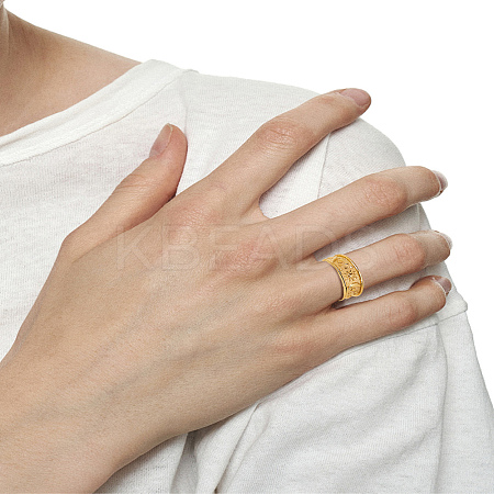 1Pc Stainless Steel Finger Rings for Women Men RJEW-LP0002-35G-1