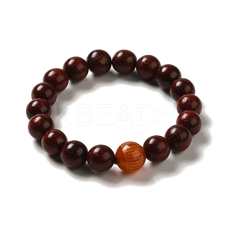 Wood Bead Bracelets BJEW-B080-26-1
