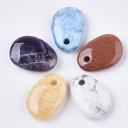 Natural & Synthetic Mixed Stone Pendants G-S364-009-1
