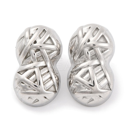 Non-Tarnish 304 Stainless Steel Stud Earrings EJEW-H013-01P-1