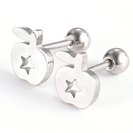 Tarnish Resistant 201 Stainless Steel Barbell Cartilage Earrings EJEW-R147-23-1