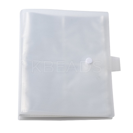 160 Pockets Transparent Jewelry Storage Book without Resealable Bags PW-WG24357-02-1