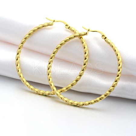 304 Stainless Steel Hoop Earring X-EJEW-P066-12G-1